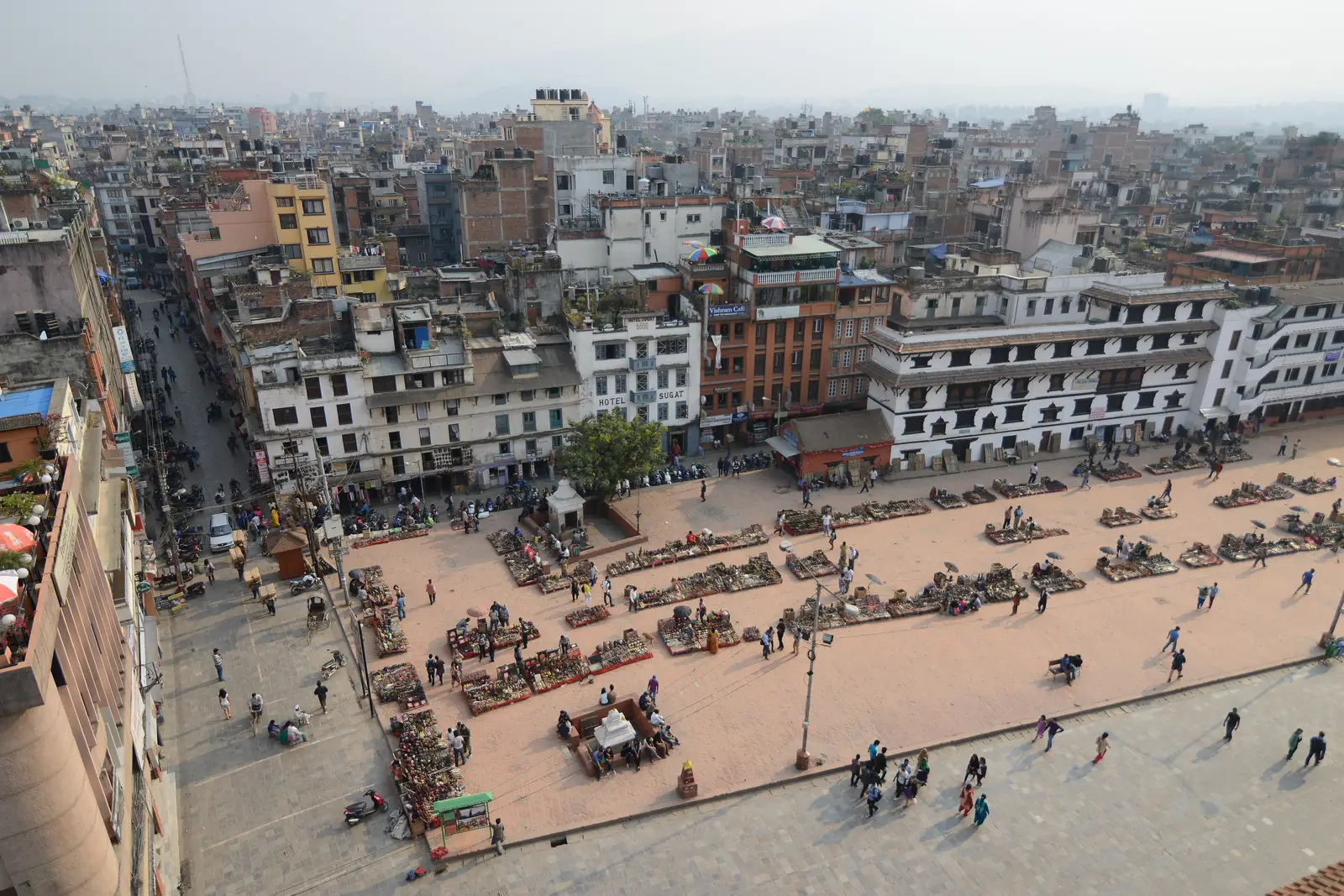 Basantapur Square and the rooftops of central Kathmandu seen from Basantapur Tower